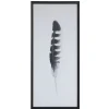 Chic Antique Bild mit Federnmotiv und schwarzem Rahmen