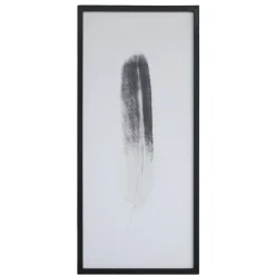Chic Antique Bild mit Federnmotiv und schwarzem Rahmen