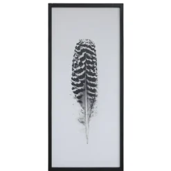 Chic Antique Bild mit Federnmotiv und schwarzem Rahmen