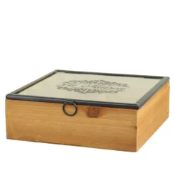Chic Antique Box mit Druck und 5 Fächern