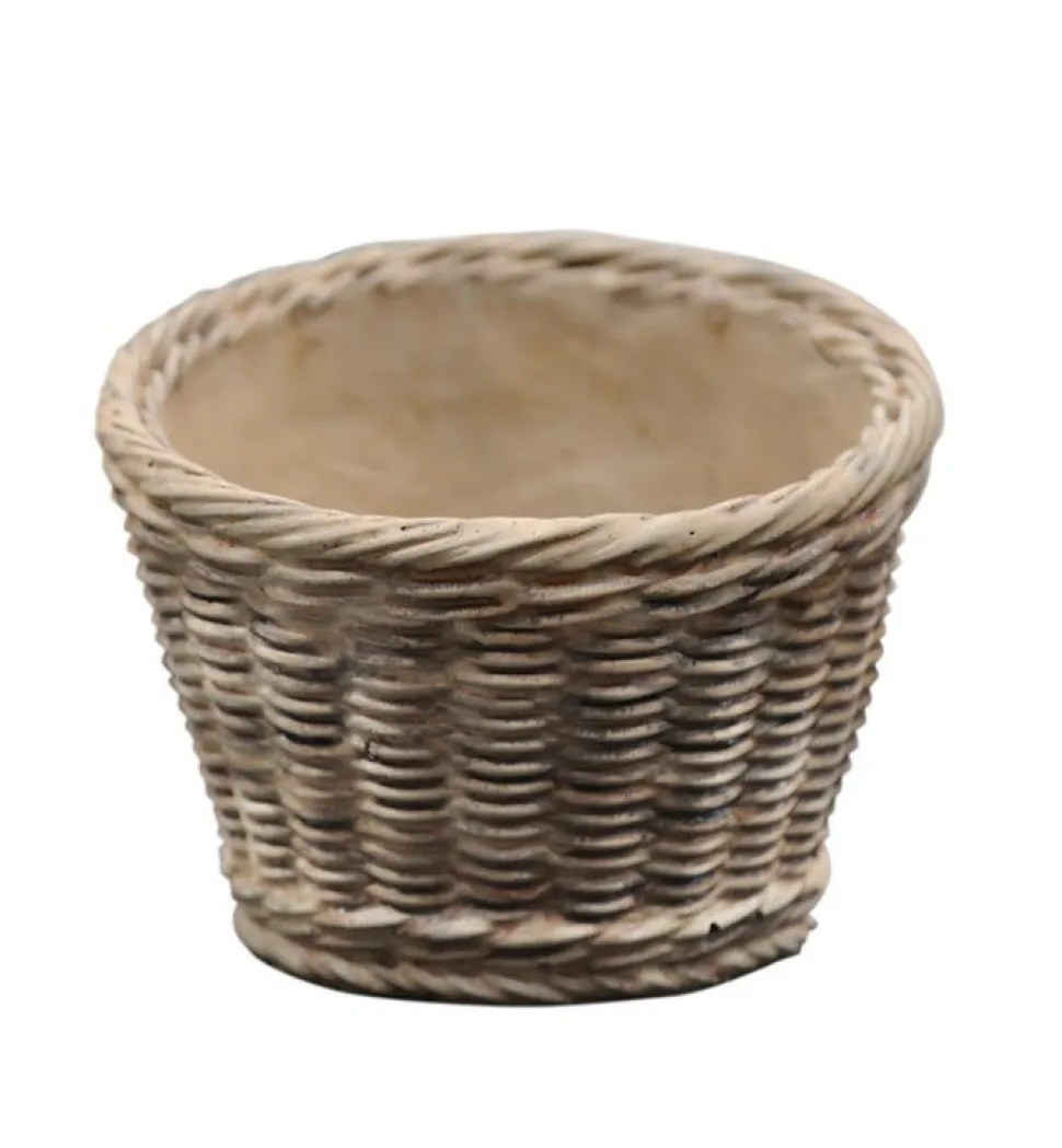 Chic Antique Corte Übertopf mit Flechtmuster