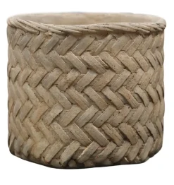 Chic Antique Corte Übertopf mit großem Flechtmuster