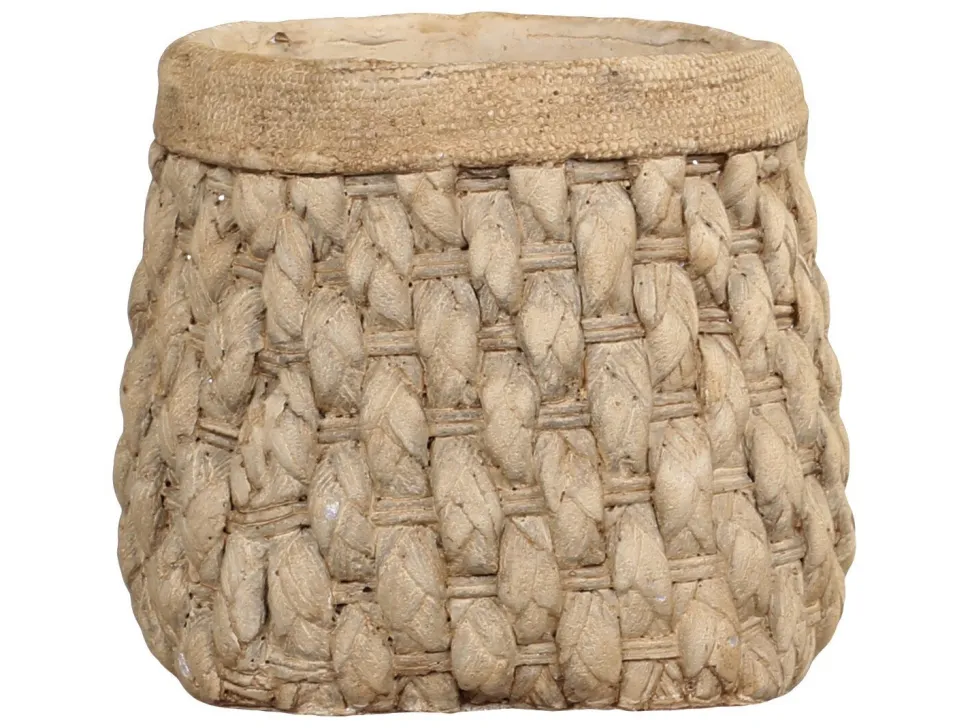 Chic Antique Corte Übertopf mit Flechtoptik