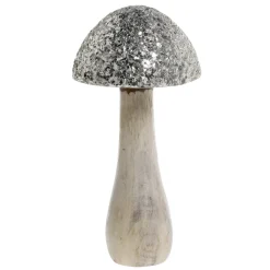 Chic Antique Deko Pilz mit glitzerndem Schirm