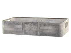 Chic Antique Dekotablett mit Verzierungen und Henkel