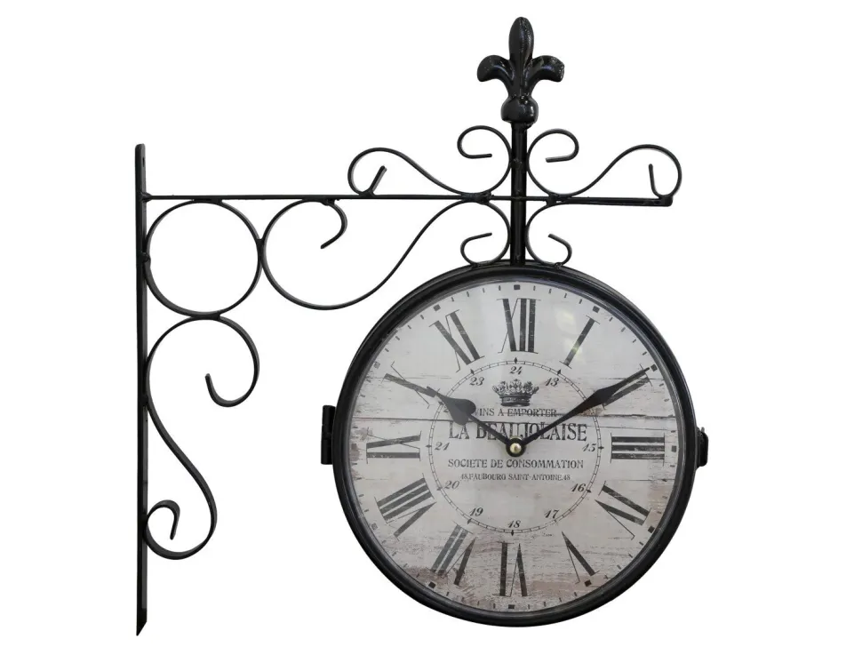 Chic Antique Doppelte Wanduhr