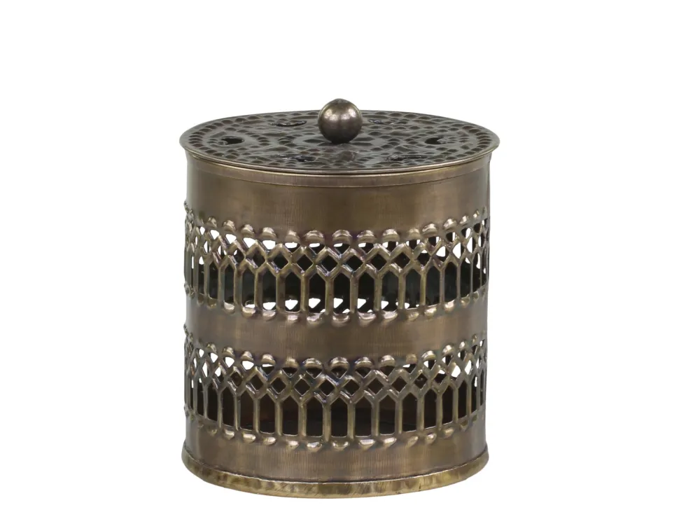 Chic Antique Dose mit Deckel und Muster