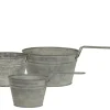 Chic Antique Eisen Blumentopf mit Griff im Set