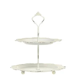 Chic Antique Eisen Etagere mit Spitzenkante