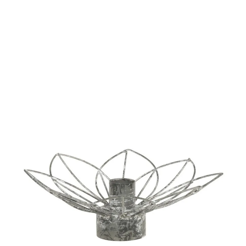Chic Antique Eisen Kerzenständer in Blumenform