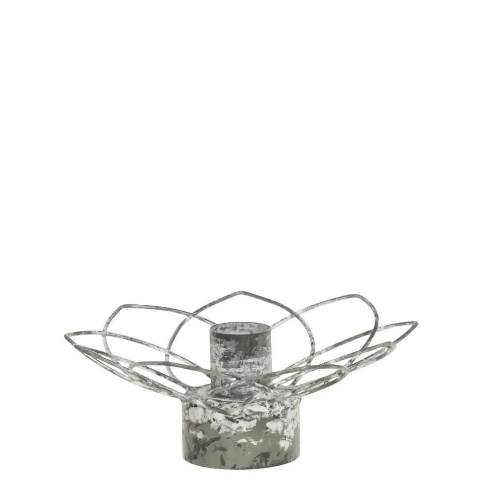 Chic Antique Eisen Kerzenständer in Blumenform