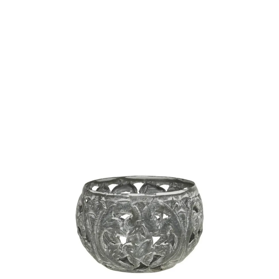 Chic Antique Eisen Teelichthalter mit Muster