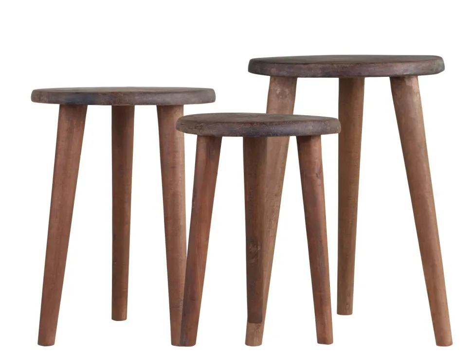 Chic Antique 3er Set Grimaud Hocker