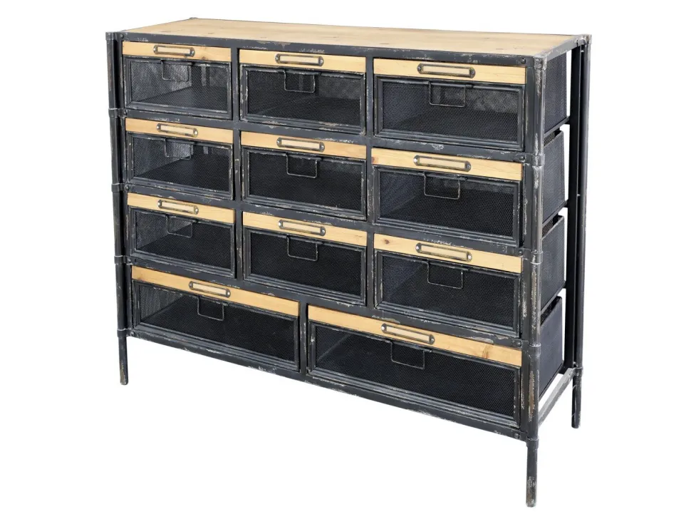 Chic Antique Factory Kommode, Industrial Design