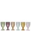 Chic Antique Farbige Weingläser Saint-Émilion mit Muster 6er
