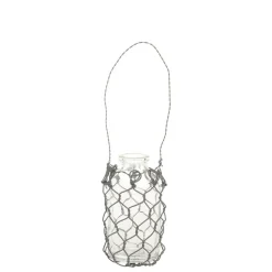 Chic Antique Fil de fer Windlicht aus Glas