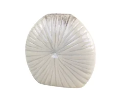 Chic Antique Flache Niort Vase mit Rillen