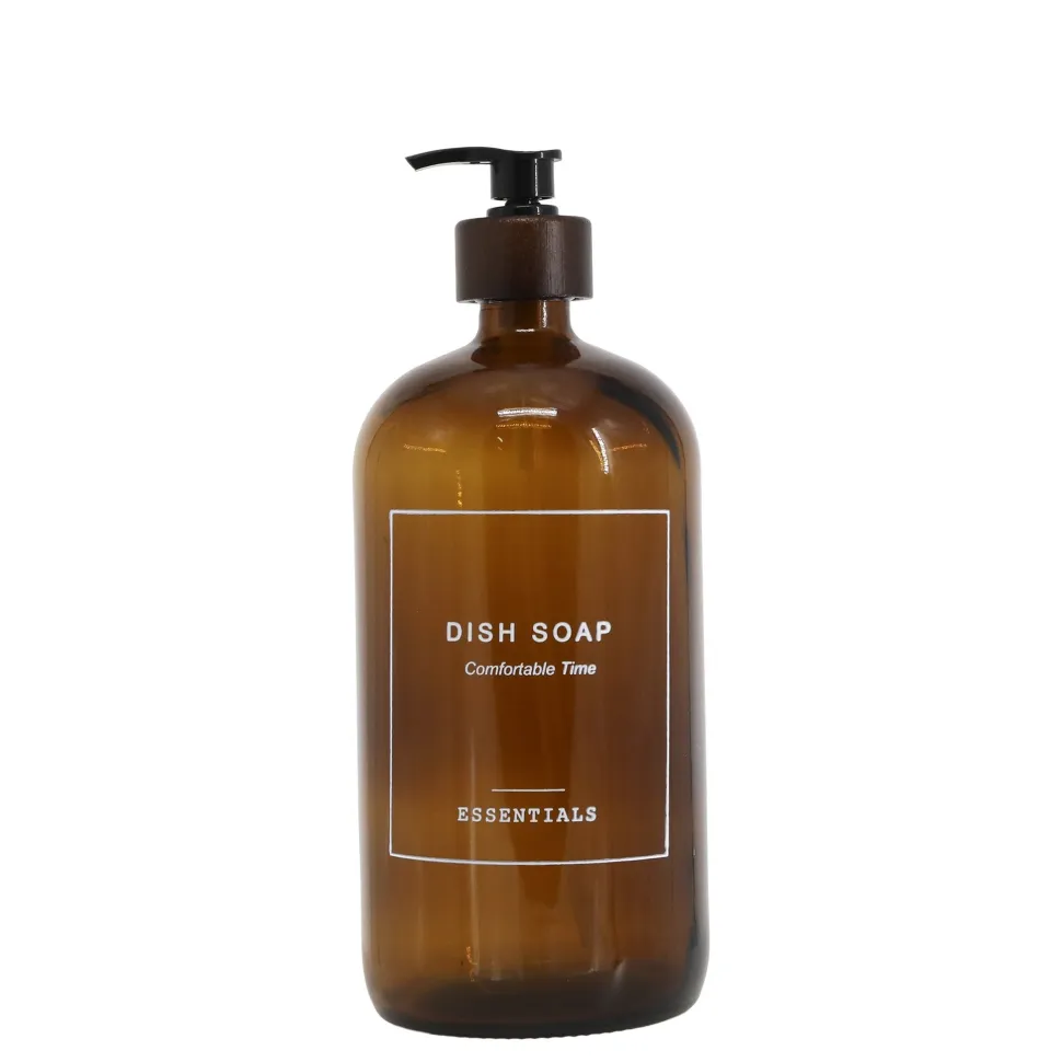 Chic Antique Flasche, Spender mit Pumpe mit Dish Soap Aufschrift