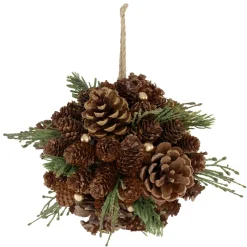Chic Antique Fleur Aufhänger aus Tannenzapfen und Glitzer