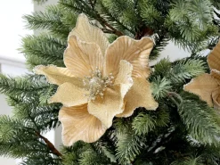 Chic Antique Fleur Blume mit Clips, Tannenbaumschmuck
