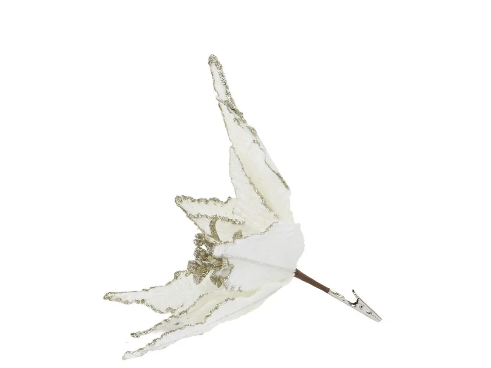 Chic Antique Fleur Blume mit Clips, Tannenbaumschmuck