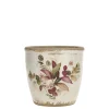 Chic Antique Florac Blumentopf mit pinkem Blumenmotiv