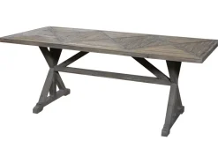 Chic Antique Französischer Esstisch in Recyclingholz