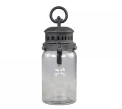 Chic Antique Französische Stalllaterne inkl. Birne und Timer