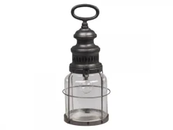 Chic Antique Französische Stalllaterne mit Timer inklusive Glühbirne