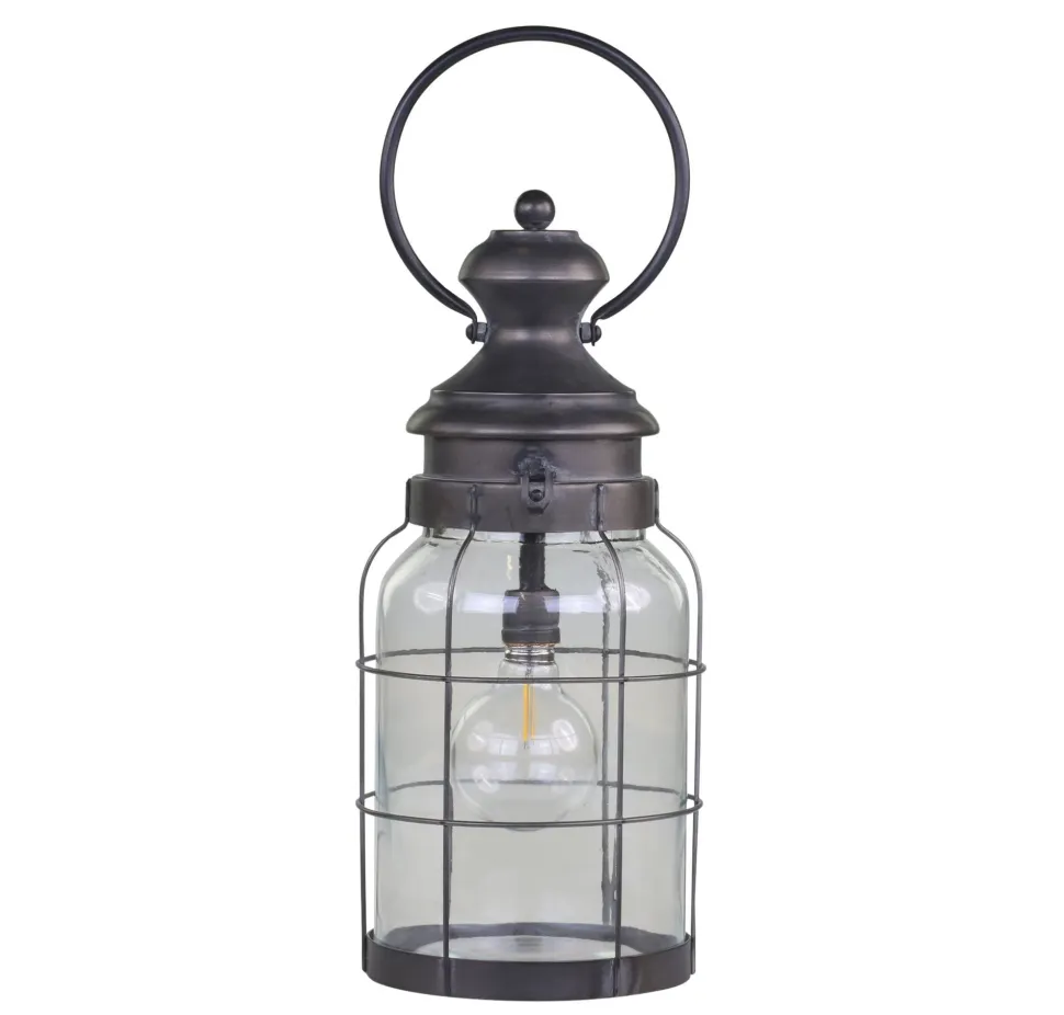Chic Antique Franz. Stalllaterne mit Timer