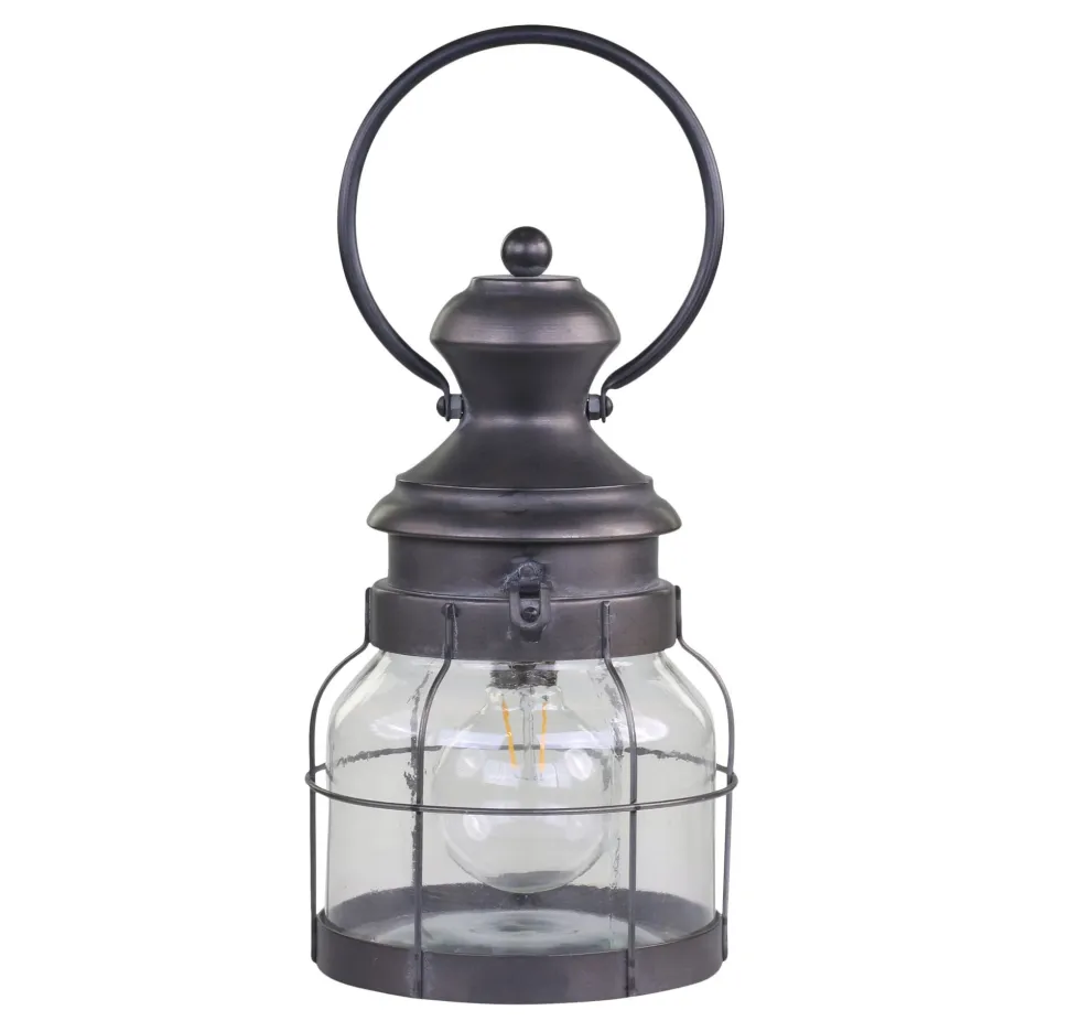 Chic Antique Franz. Stalllaterne mit Timer