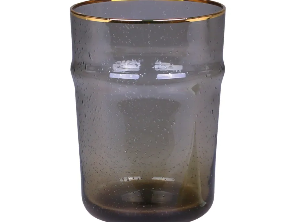 Chic Antique Glas mit Goldrand