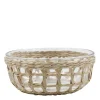 Chic Antique Glasschüssel mit Flechtkorb