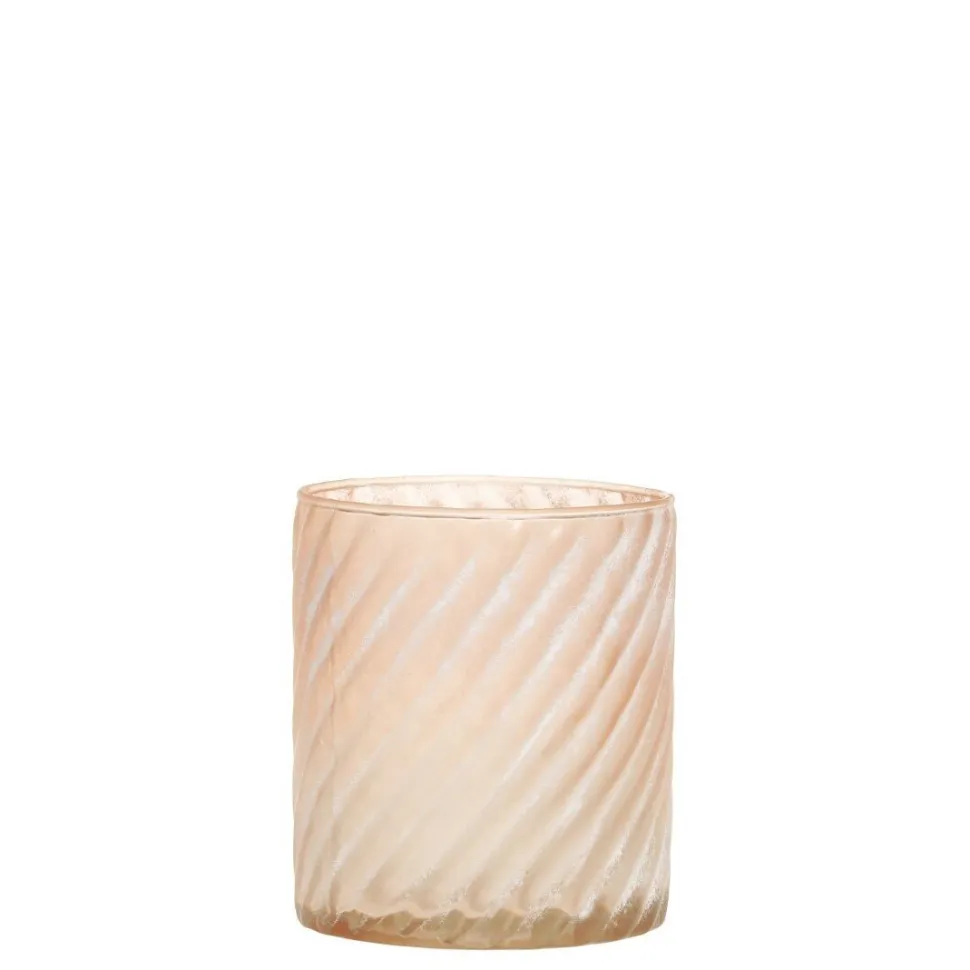 Chic Antique Glas Teelichthalter mit Muster