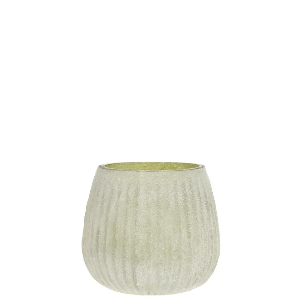 Chic Antique Glas Teelichthalter mit Muster