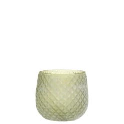 Chic Antique Glas Teelichthalter mit Muster