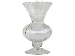 Chic Antique Glasvase auf Fuß