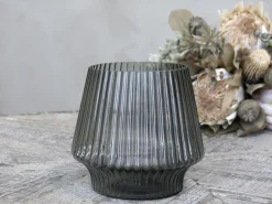 Chic Antique Glasvase mit Rillen
