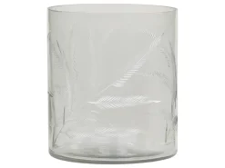 Chic Antique Gläsernes Hurricane mit Schliff