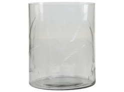 Chic Antique Gläsernes Hurricane mit Schliff