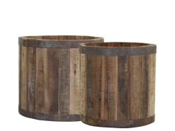 Chic Antique Grimaud Blumentopf Holz 2er Set