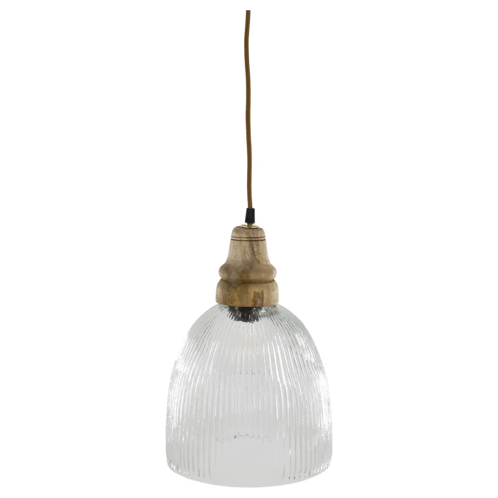 Chic Antique Hängelampe mit Holzzierhülse