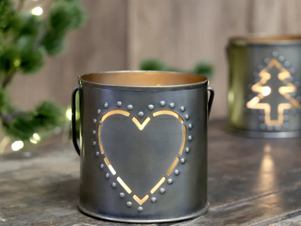 Chic Antique Hurricane Windlicht mit Dekor