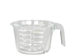 Chic Antique Kanne aus Glas mit Messeinheiten