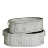 Chic Antique Kasten mit Rillen und Griffen im Set