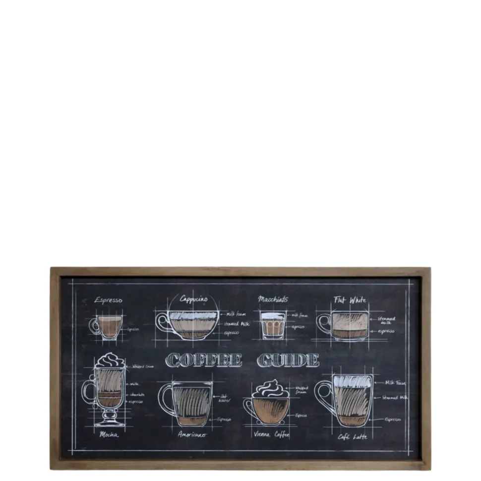Chic Antique Küchen Bild mit Kaffee Motiv und Naturrahmen