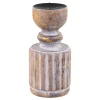 Chic Antique Kerzenhalter aus Mangoholz mit Spieß