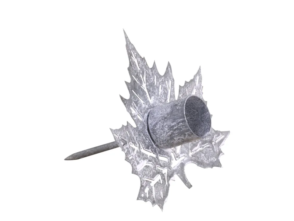 Chic Antique Kerzenhalter Blatt mit Spieß