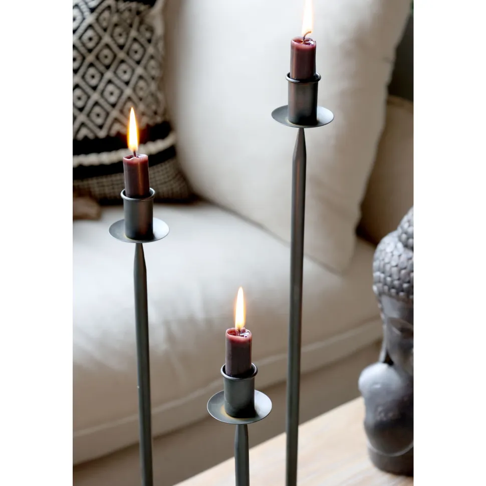 Chic Antique Kerzenständer antik schwarz aus Eisen