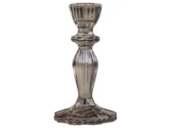 Chic Antique Kerzenständer aus Glas mit Spitzenkante